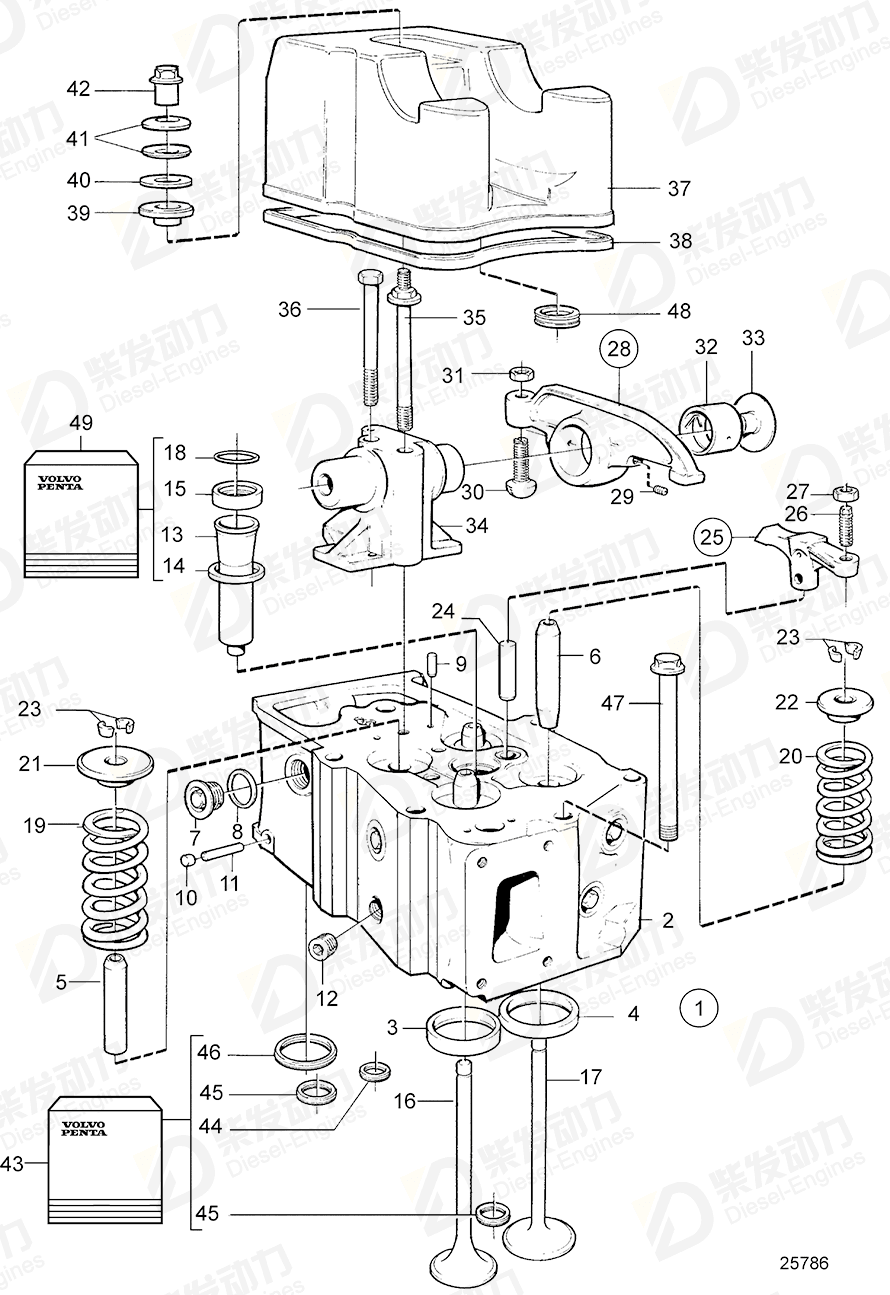 VOLVO Exhaust valve 863702 Drawing